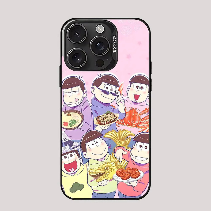 Osomatsu San Handyhülle für iPhone 11 bis iPhone 17 Pro Max Plus, stoßfeste Rückseite in Silber und Mehrfarbig - Bild 6