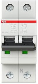 ABB S201-K2NA Leitungsschutzschalter 2A 230V 2CDS251103R0277 - Bild 1
