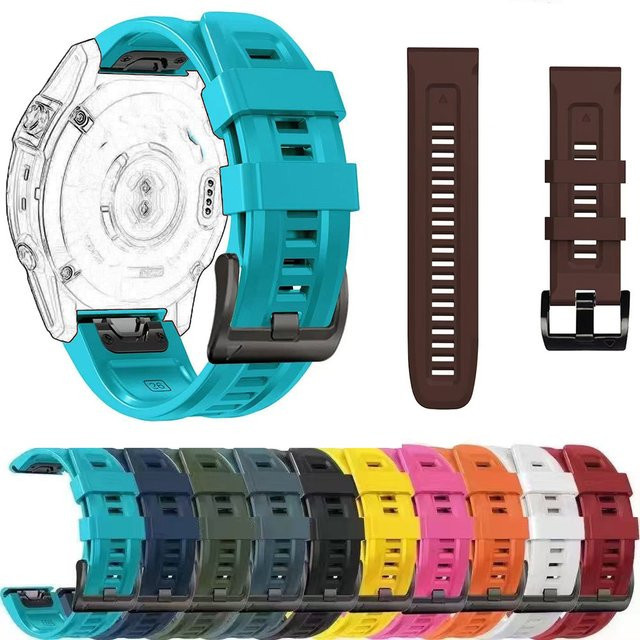 QuickFit Silikon-Armband, 22/26 mm, Garmin Quatix Fenix 8 Descent MK1 MK2 MK2i MK3i - Bild 1