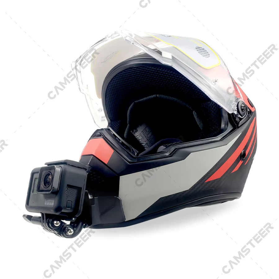 Agv Ax9 Custom Aluminium Kinnhalterung in Schwarz für GoPro Hero 12 11 10 9 Insta360 X4 X3 Ace Pro und DJI Action 3 4 Kameras - Bild 4