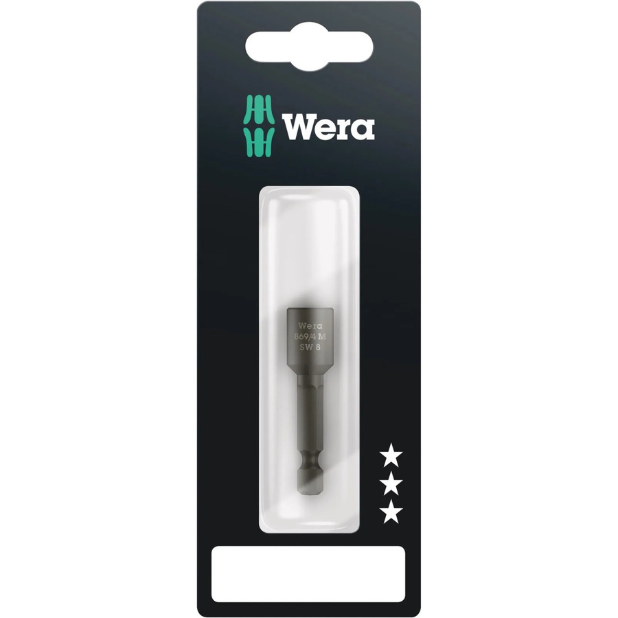 Wera Steckschlüssel-Maschinenaufnahme 8mm mit 1/4 Zoll Antrieb und 6,3 mm Abtrieb - Bild 2