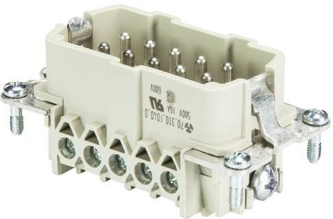 Wieland Electric Steckereinsatz 70.311.1040.0, 10-polig, beige, 10 Stück - Bild 1