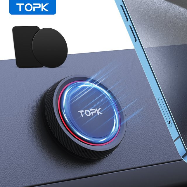 TOPK Magnetische Handyhalterung in Schwarz mit 360 Grad Rotation und verbesserter Haftung - Bild 1