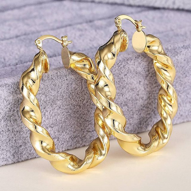 Huitan Creolen, Gold, Damen - Bild 1