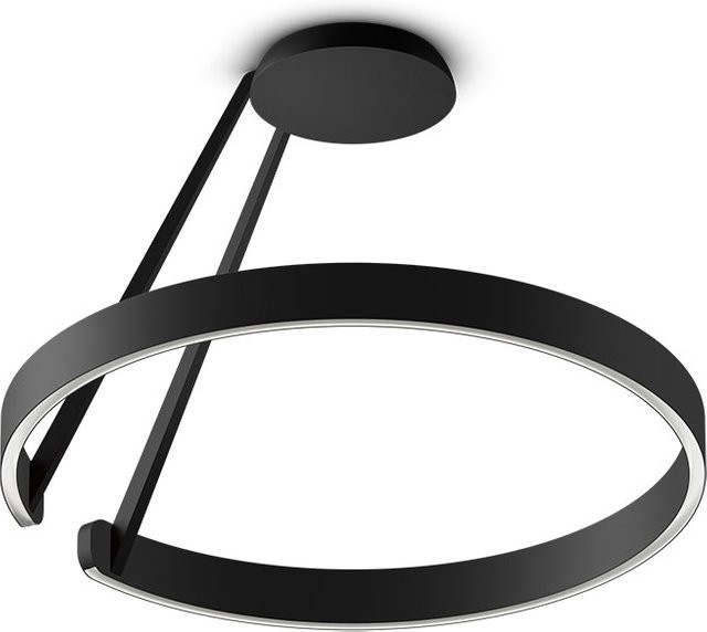 Occhio Mito aura alta 60 LED-Deckenleuchte in Schwarz matt mit Occhio air Modul und x-tra warm LED (2200K - 3500K) sowie Narrow-Lichtkegel für gebündeltes Licht - Bild 1