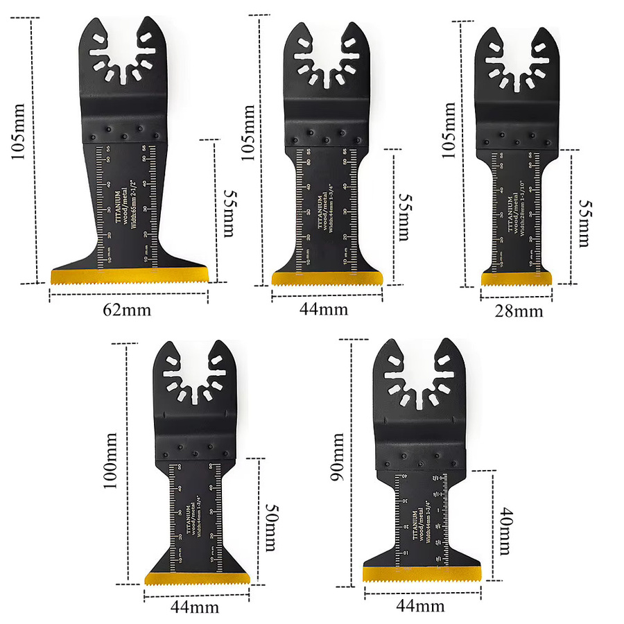 10 Stück Multi-Tool-Sägeblätter aus Bimetall-Titan für schnellen Wechsel, passend für Black+Decker, Bosch, Milwaukee und Makita - Bild 2