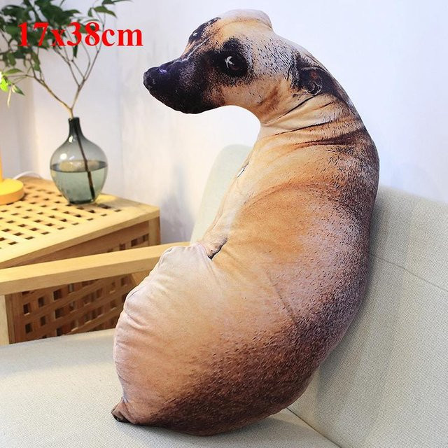 Yiran Health & Beauty Plüschkissen mit Tierprints für Hund und Katze, beidseitig bedruckt, braun - Bild 1