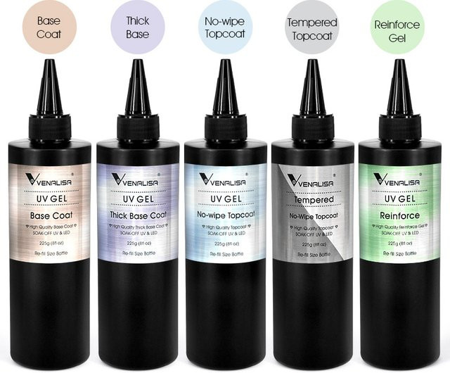 VENALISA UV-LED-Nagelgel, Matte BaseCoat und Topcoat, TPO/HEMA Free - Bild 1