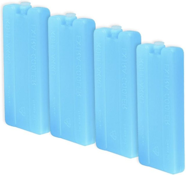APS Kühlakku 4er Set blau mit Flüssigkeit gefüllt, B/H/T: 7,5 x 2,0 x 16,5 cm - Bild 1