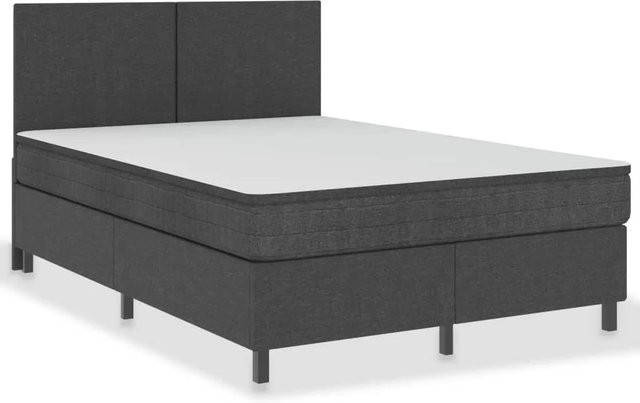 vidaXL Boxspring-Bettgestell aus Stoff in Grau, B/T/H: 180 x 200 x 35,5 cm - Bild 1