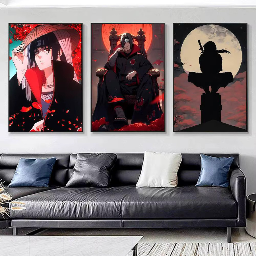 Vintage Wandkunst Dekoration U-Uchiha Itachi Poster aus Naruto in Mehrfarbig - Bild 1