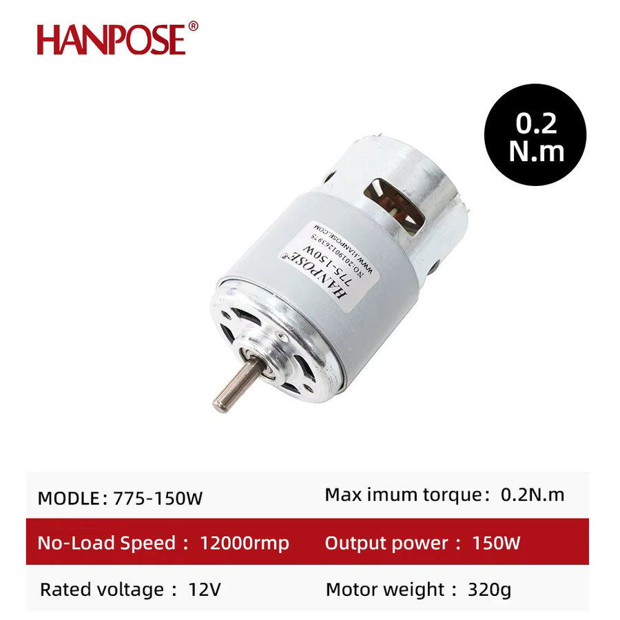 Hanpose Motorspindel 775-150W mit 12000 U/min und zwei Kugellagern in Silber - Bild 2