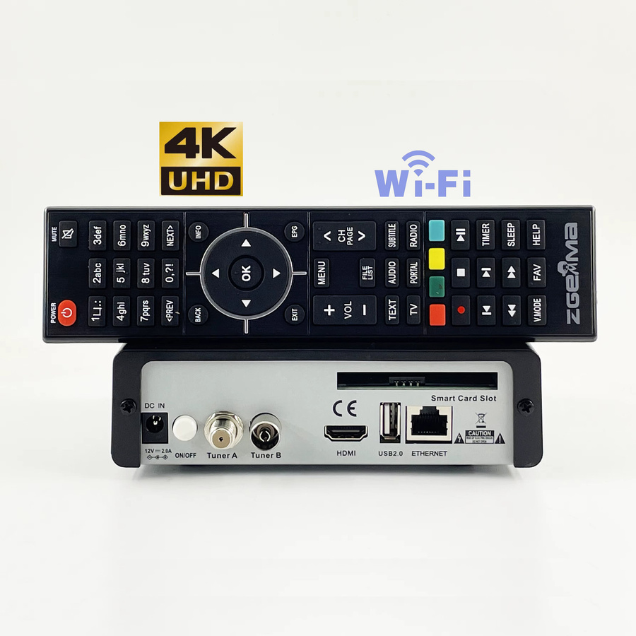 ZGEMMA H8.2H SE 4K UHD Digitaler Satellitenreceiver mit DVB-S2X T2/C Kombi-Tuner in Schwarz - Bild 3