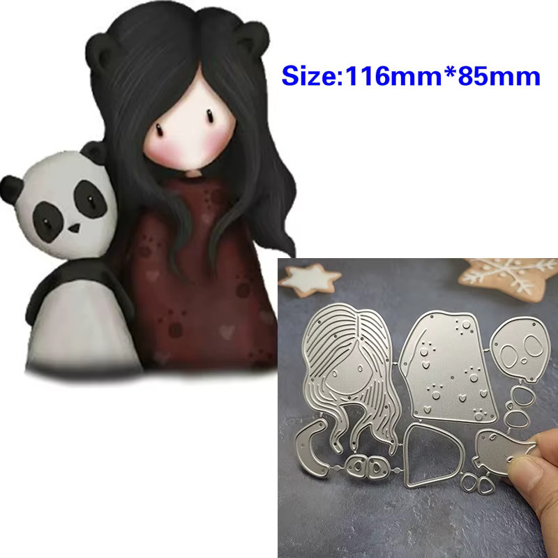 Metall Stanzformen Engel und Mädchen in Silber für DIY Scrapbooking und Weihnachtskarten - Bild 2