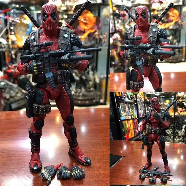 Kaiyodo Amazing Yamaguchi Revoltech Deadpool Actionfigur, Marvel, 16 cm - Bild 1