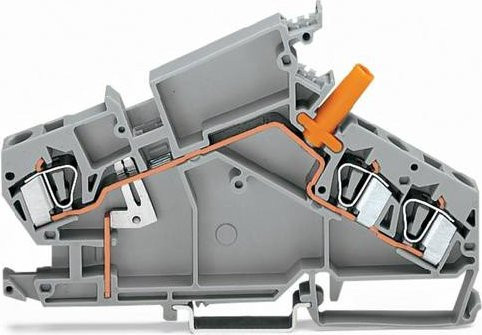 WAGO 282-865 Durchgangsklemme mit Zugfeder in Grau, 20 Stück - Bild 1