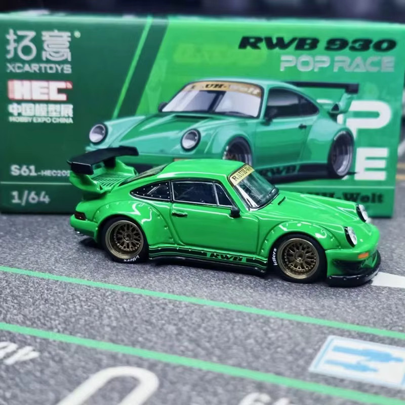 Pop Race Porsche 930 Rwb Rauh-Welt Beijing Show, Druckguss-Modellauto, 1:64 - Bild 3