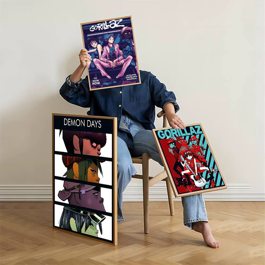 Gorillaz Anime Poster Retro Musik Aufkleber für deine Zimmerdekoration in Kawaii-Optik - Bild 2