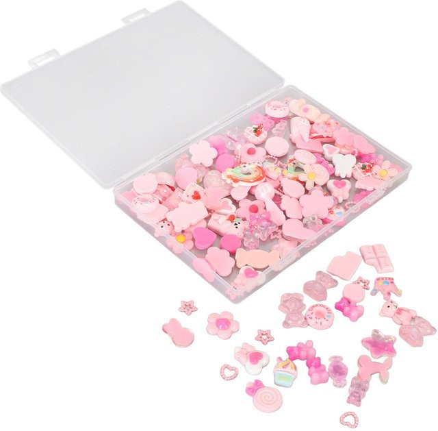 GoolRC Fake Süßigkeiten Set aus Kunststoff, 120 Stück, gemischt in Weiß und Pink für DIY Bastelbedarf und Scrapbooking - Bild 1