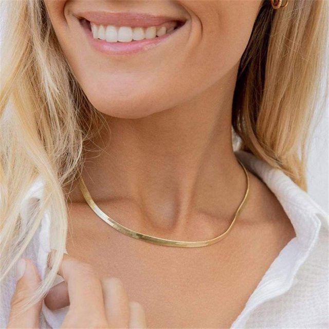 YULIN Halskette Edelstahl, Gold, Damen, 40 cm - Bild 1