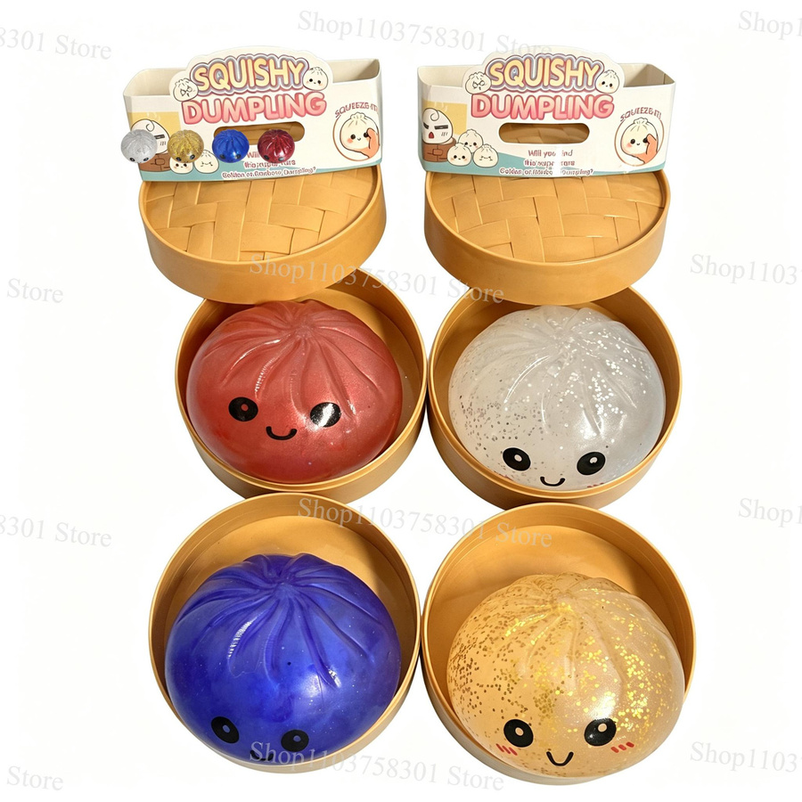 Discover Intime Glitzer Knödel Squishy mit Dampfgarer, roter Sensorischer Ball - Bild 2