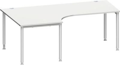 Schäfer Shop Genius Winkelschreibtisch MODENA FLEX 90 Grad mit Ansatz links, Farbe: lichtgrau, Breite: 200 cm - Bild 1