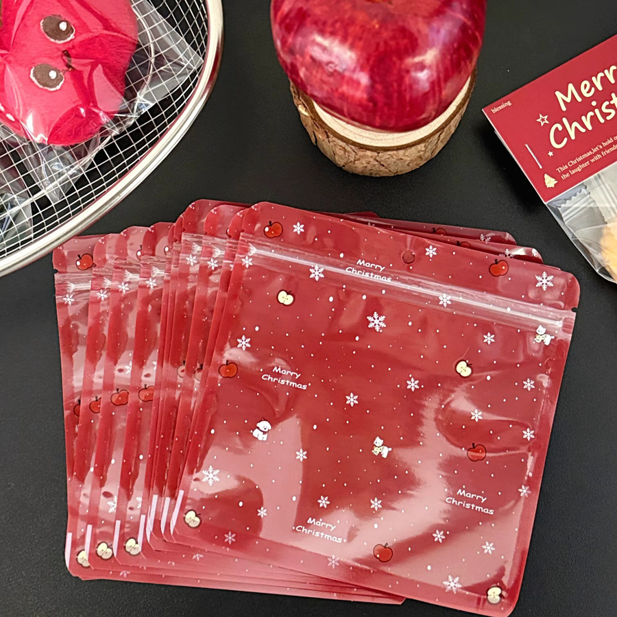 10 Stück Weihnachtskarten in roten versiegelten Beuteln zur Geschenkverpackung - Bild 3