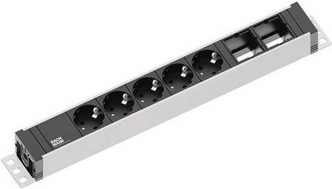 Bachmann Steckdosenleiste 922.0181 mit Schutzkontakt in Silber und Schwarz - Bild 1