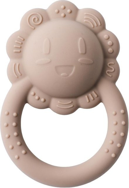 Binchi Outdoor Product Silikon-Beißring mit Rassel in Bär-Form für Babys, BPA-frei, Farbe: Braun/Beige - Bild 1