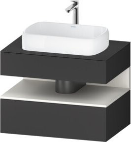 Duravit Waschtischunterschrank Qatego Wandhängend in Weiß oder Anthrazit mit Schubladen B: 80 cm, T: 55 cm, H: 60 cm - Bild 1
