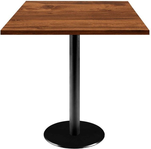 RestooTab Tisch Rome quadratisch in Eiche mit schwarzem Gestell B/T/H: 70 x 70 x 75 cm - Bild 1