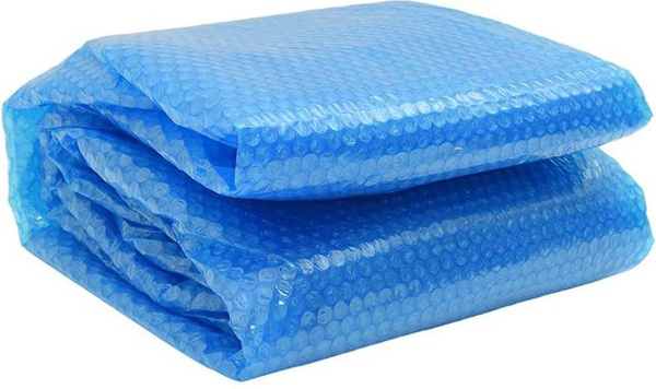 VD Home Furnishing Runde Solar-Poolabdeckung aus PE in Blau, Durchmesser: 455 cm