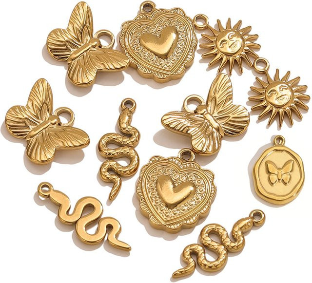Aiovlo Charms Edelstahl, Gold, Damen - Bild 1