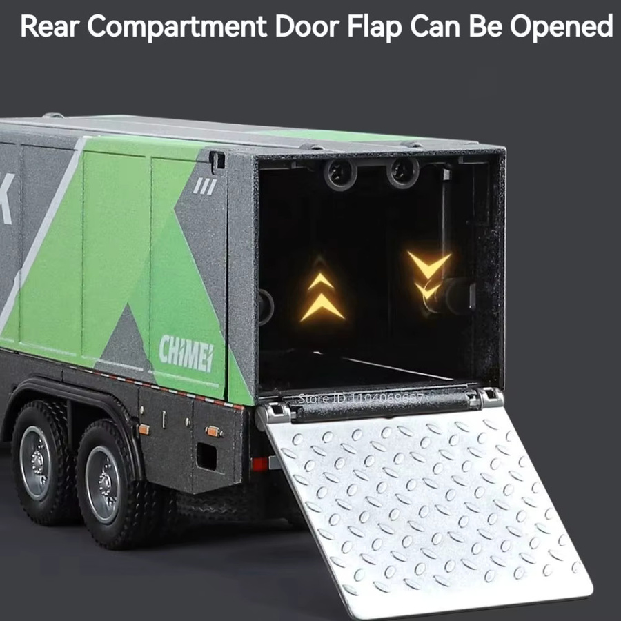 HAOCHI Container LKW Spielzeugmodell, 1:32, Metall, mit Licht und Sound - Bild 3