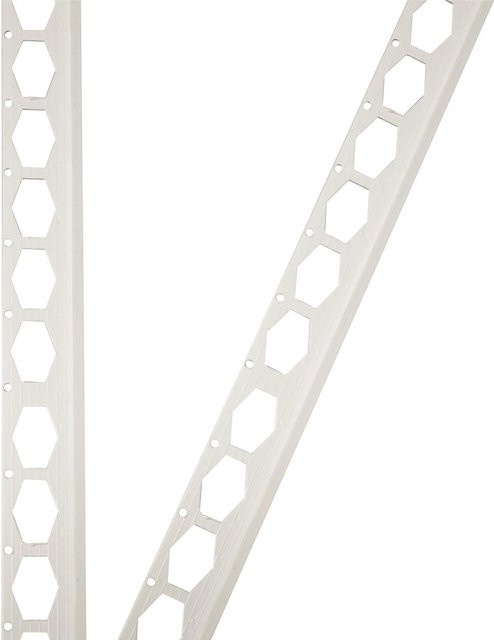 ProfileXXL Abschlussprofil Putzschiene aus PVC in Weiß, Länge: 250 cm, Breite: 2,5 cm, Höhe: 0,8 cm - Bild 1