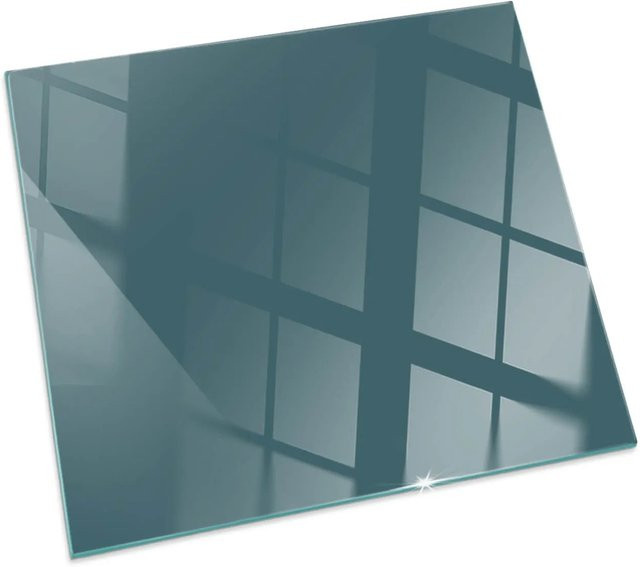 Tulup Glasbodenplatte für Kamin in Türkis, quadratisch, B/T: 60 x 60 cm - Bild 1