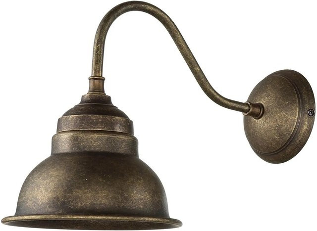 Giovanni Battista Wandleuchte aus Messing in Bronze Antik, verstellbar, E27, Höhe: 23 cm - Bild 1