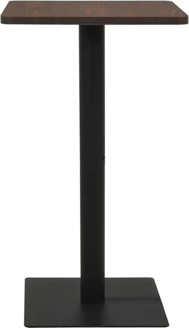 vidaXL Bistrotisch Dunkle Esche in Schwarz und Braun, B/T/H: 50 x 50 x 107 cm - Bild 1