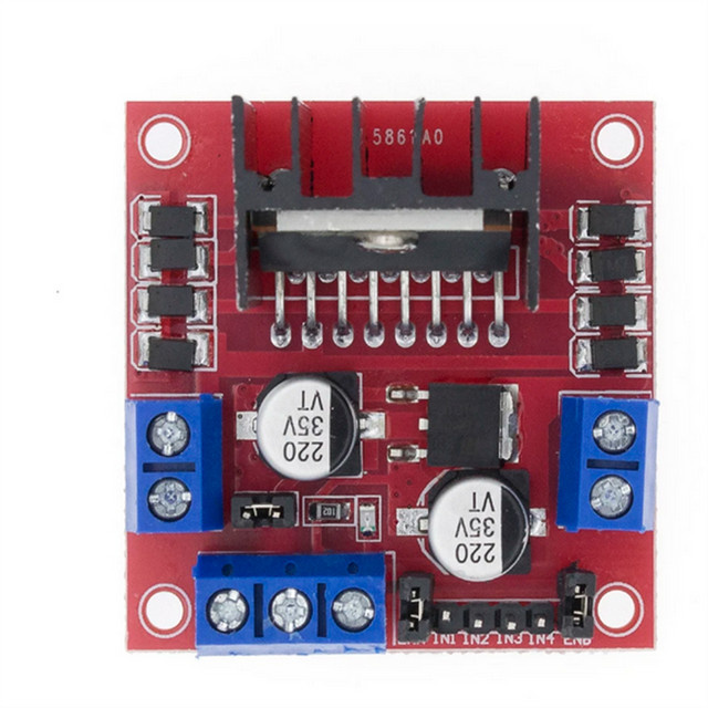 AOKIN L298N Gleichstrom Motor Treiber Modul in Rot für Arduino und Roboter - Bild 1