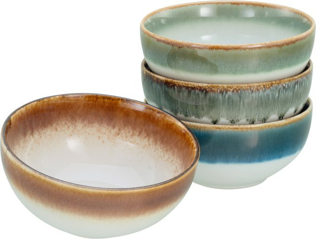 CreaTable Cascade Buddha Bowl Set, 4-teilig, Keramik, mehrfarbig, 900 ml, Durchmesser: 17,5 cm, Höhe: 7,5 cm - Bild 1
