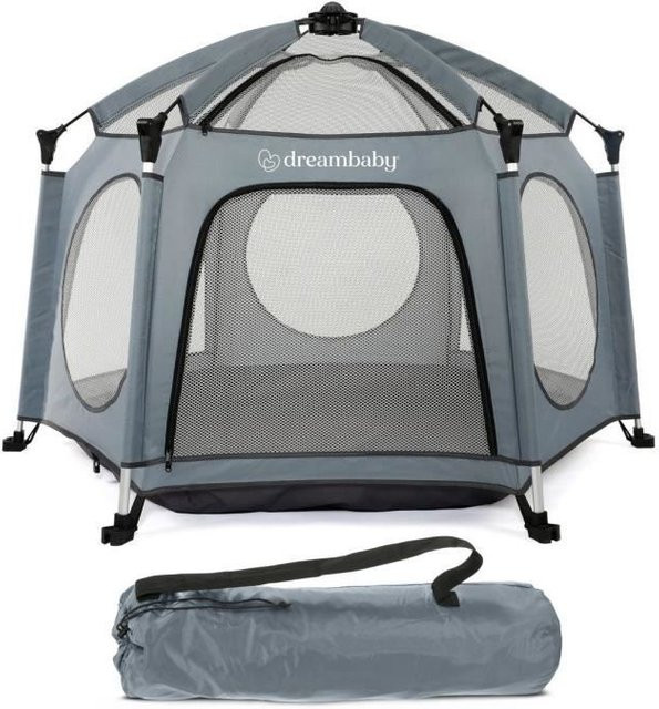 Dreambaby Abenteuerpark Pop-Up Ballspielplatz mit UV-Schutz und Tragetasche, Grau, Durchmesser: 1,3 m, Höhe: 1 m - Bild 1