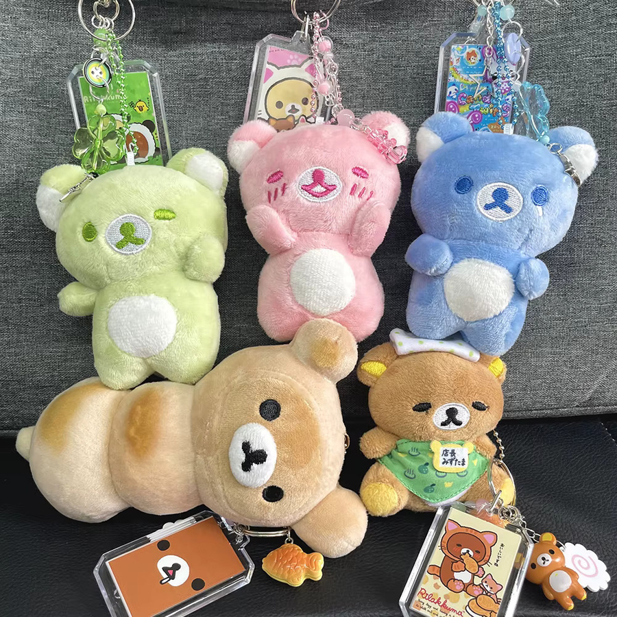 Bandai Rilakkuma Taiyaki Vierblättriger Glücksklee-Anhänger, Plüschpuppen-Taschenanhänger, Bunt / Mehrfarbig - Bild 4