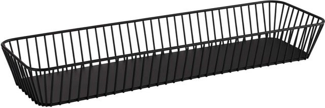 APS GN 2/4 Korb URBAN aus Metall in Schwarz, stapelbar, Länge: 53 cm, Breite: 16,2 cm, Höhe: 7 cm - Bild 1