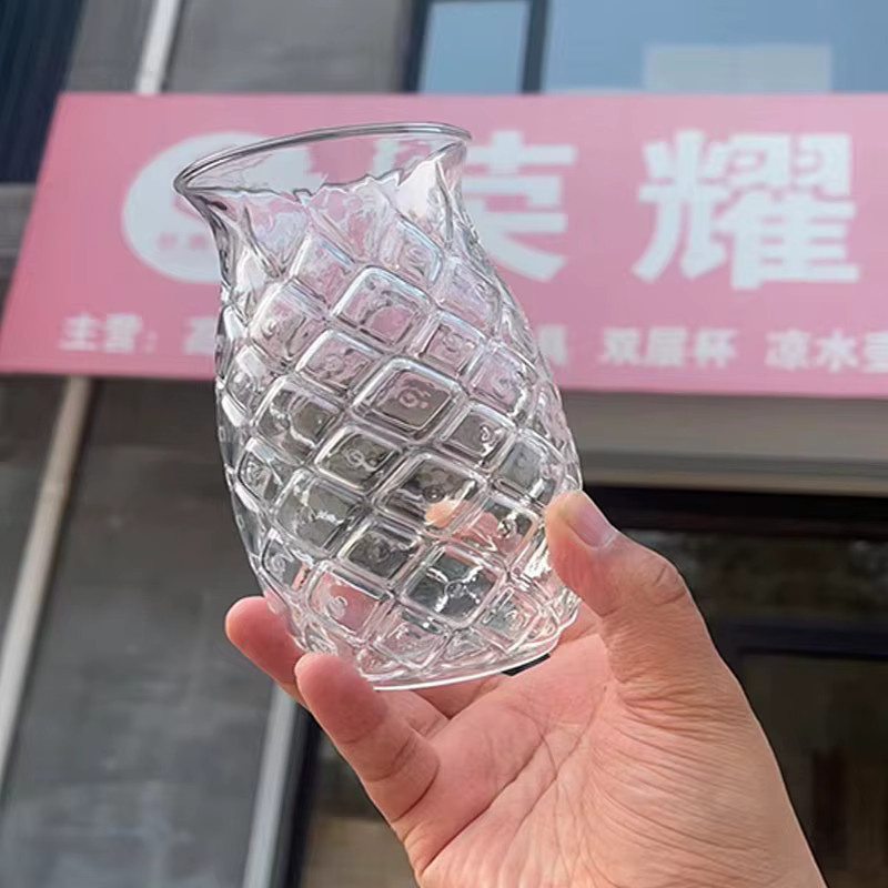 Kreatives Cocktailglas in Ananas-Form aus Glas, transparent, 480 ml - Bild 4