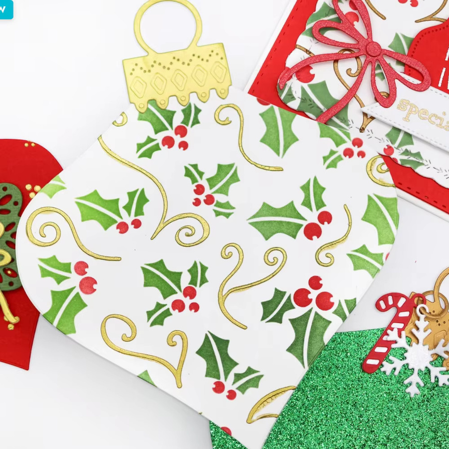 Weihnachts-Charm Stanzset aus Metall in Multicolour für DIY Scrapbook und Fotoalbum-Dekoration - Bild 2