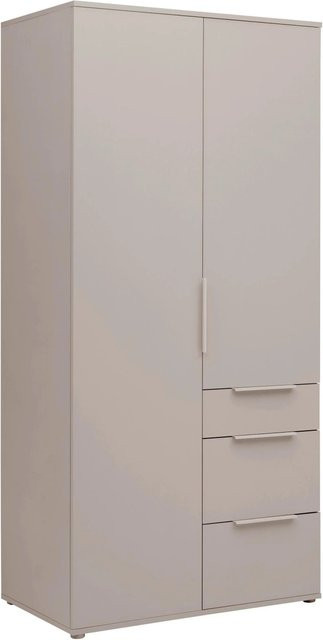 Mömax Drehtürenschrank Dune in Kaschmir, moderner Schrank mit integrierten Schubladen für dein Schlafzimmer, Farbe: Beige, B/T/H: 90 x 55 x 197 cm - Bild 1