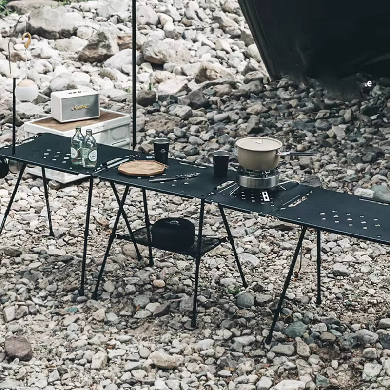 WESTTUNE Outdoor IGT Taktischer Tisch aus Aluminiumlegierung, klappbar und multifunktional, Schwarz - Bild 6