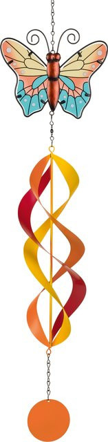 LIVARNO Windspiel Schmetterling in Multicolor aus Glas und Metall - Bild 1