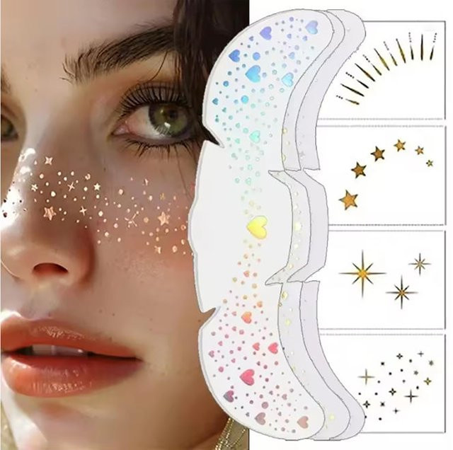 VERONNI Sommersprossen Make-Up Patches, Metallic, 5 Stück - Bild 1