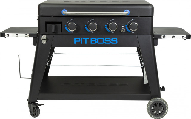 PIT BOSS Gasgrill ULTIMATE 4Brenner Planchagrill LiftOff Griddle in Schwarz mit Edelstahl und Keramik auf Wagen - Bild 1